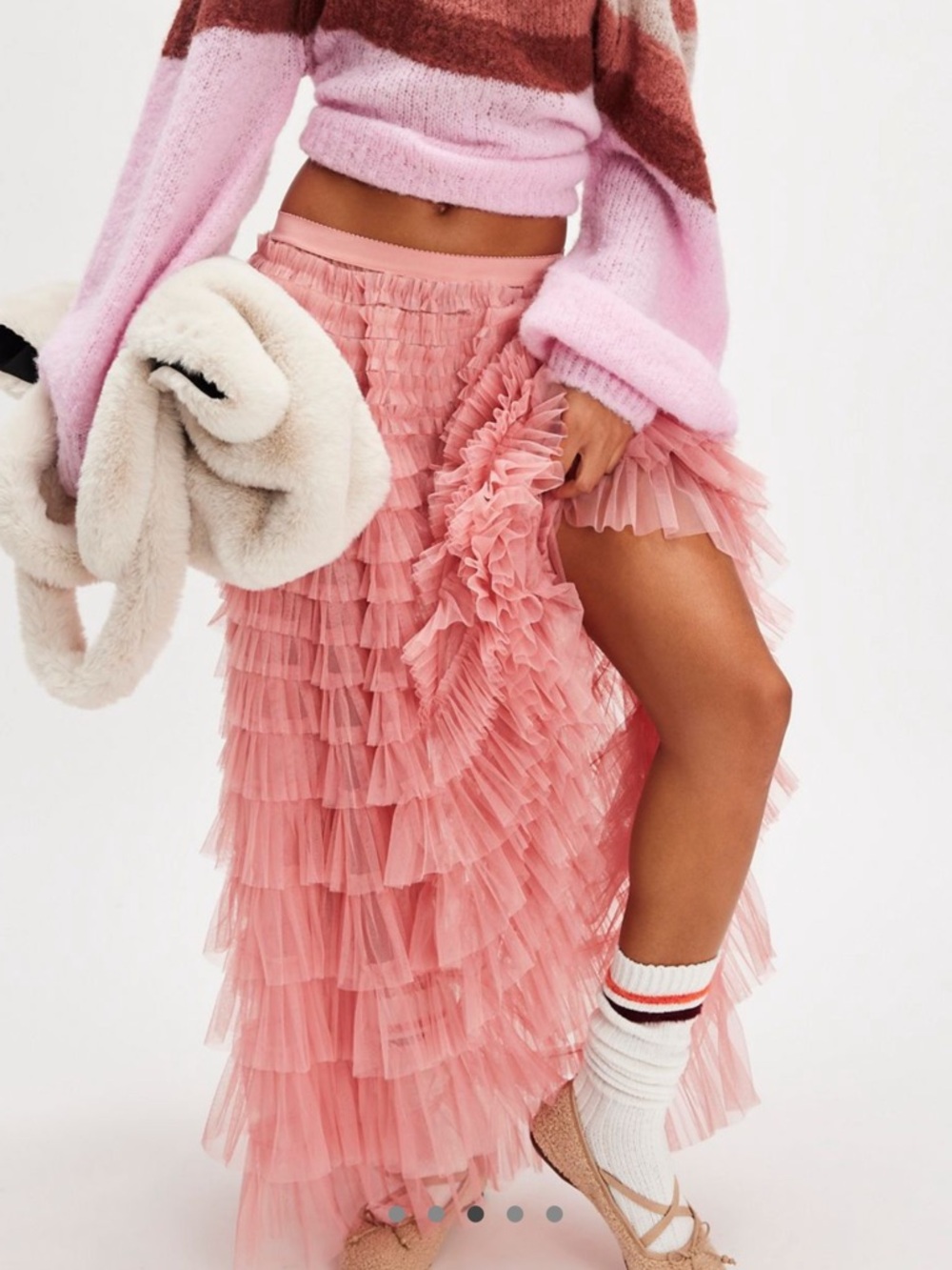 Free People Tulle Slip Skirt - Picture 6 of 6